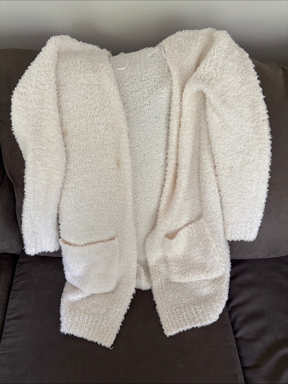 Cozy Open-Front Women's Cardigan Sweater in Cream